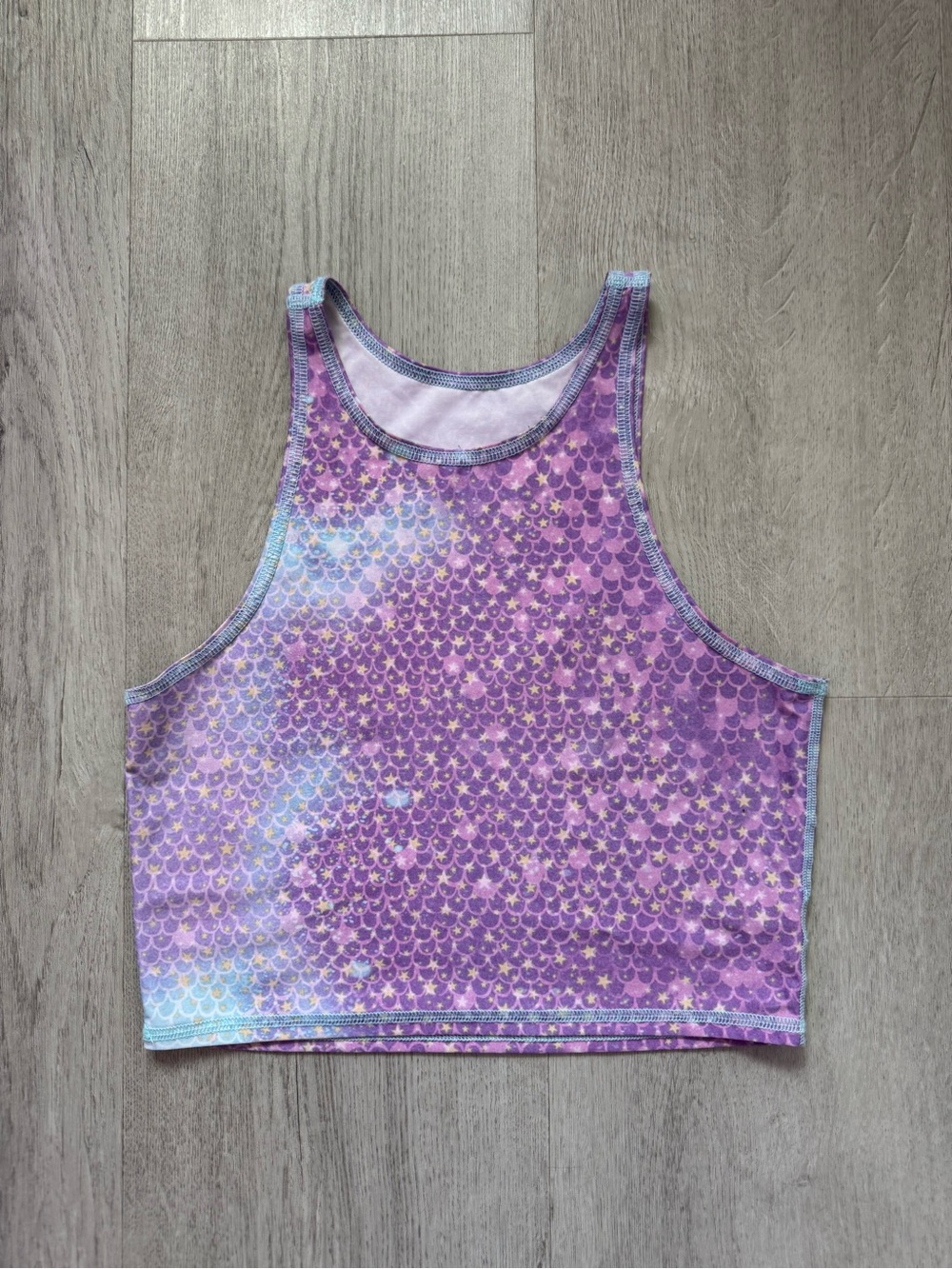 Tiki Mermaid-Scale Crop Tank Top - Brand: Tiki Yoga